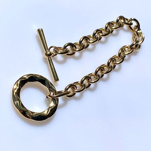 💙 Gold Plated Stainless Steel Cable Chain Bracelet - Picture 5 of 7